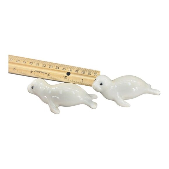 OMC Otagiri Grey Porcelain Ceramic Baby Seal Figurine Japan Vintage W Sticker 2 - Picture 11 of 11